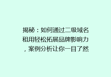 揭秘：如何通过二级域名租用轻松拓展品牌影响力，案例分析让你一目了然！