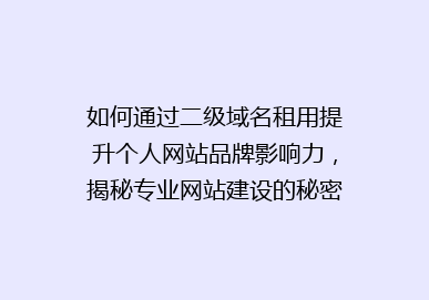 如何通过二级域名租用提升个人网站品牌影响力，揭秘专业网站建设的秘密策略！