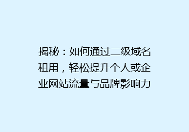 揭秘：如何通过二级域名租用，轻松提升个人或企业网站流量与品牌影响力？
