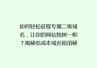 如何轻松获取专属二级域名，让你的网站独树一帜？揭秘低成本域名租用秘籍！