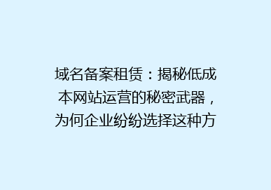 域名备案租赁：揭秘低成本网站运营的秘密武器，为何企业纷纷选择这种方式？