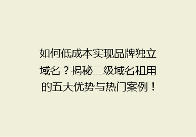 如何低成本实现品牌独立域名？揭秘二级域名租用的五大优势与热门案例！
