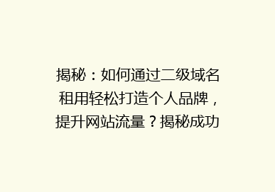 揭秘：如何通过二级域名租用轻松打造个人品牌，提升网站流量？揭秘成功率高达90%的秘诀！