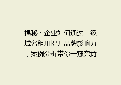揭秘：企业如何通过二级域名租用提升品牌影响力，案例分析带你一窥究竟！