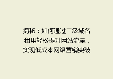 揭秘：如何通过二级域名租用轻松提升网站流量，实现低成本网络营销突破？