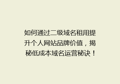 如何通过二级域名租用提升个人网站品牌价值，揭秘低成本域名运营秘诀！