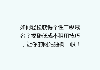 如何轻松获得个性二级域名？揭秘低成本租用技巧，让你的网站独树一帜！