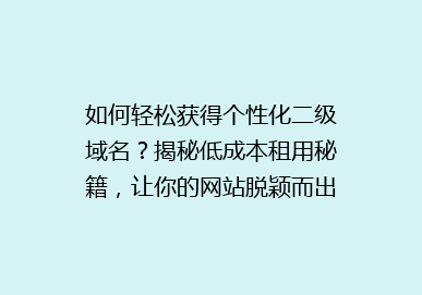 如何轻松获得个性化二级域名？揭秘低成本租用秘籍，让你的网站脱颖而出！