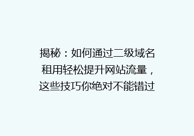 揭秘：如何通过二级域名租用轻松提升网站流量，这些技巧你绝对不能错过！
