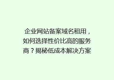 企业网站备案域名租用，如何选择性价比高的服务商？揭秘低成本解决方案！