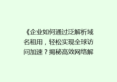 《企业如何通过泛解析域名租用，轻松实现全球访问加速？揭秘高效网络解决方案》