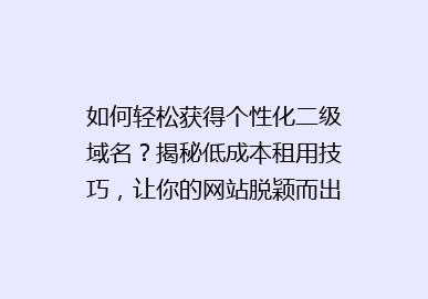 如何轻松获得个性化二级域名？揭秘低成本租用技巧，让你的网站脱颖而出！