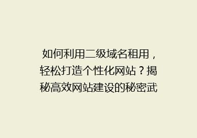 如何利用二级域名租用，轻松打造个性化网站？揭秘高效网站建设的秘密武器！
