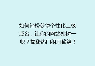 如何轻松获得个性化二级域名，让你的网站独树一帜？揭秘热门租用秘籍！