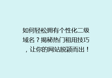 如何轻松拥有个性化二级域名？揭秘热门租用技巧，让你的网站脱颖而出！