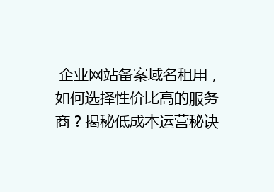 企业网站备案域名租用，如何选择性价比高的服务商？揭秘低成本运营秘诀！